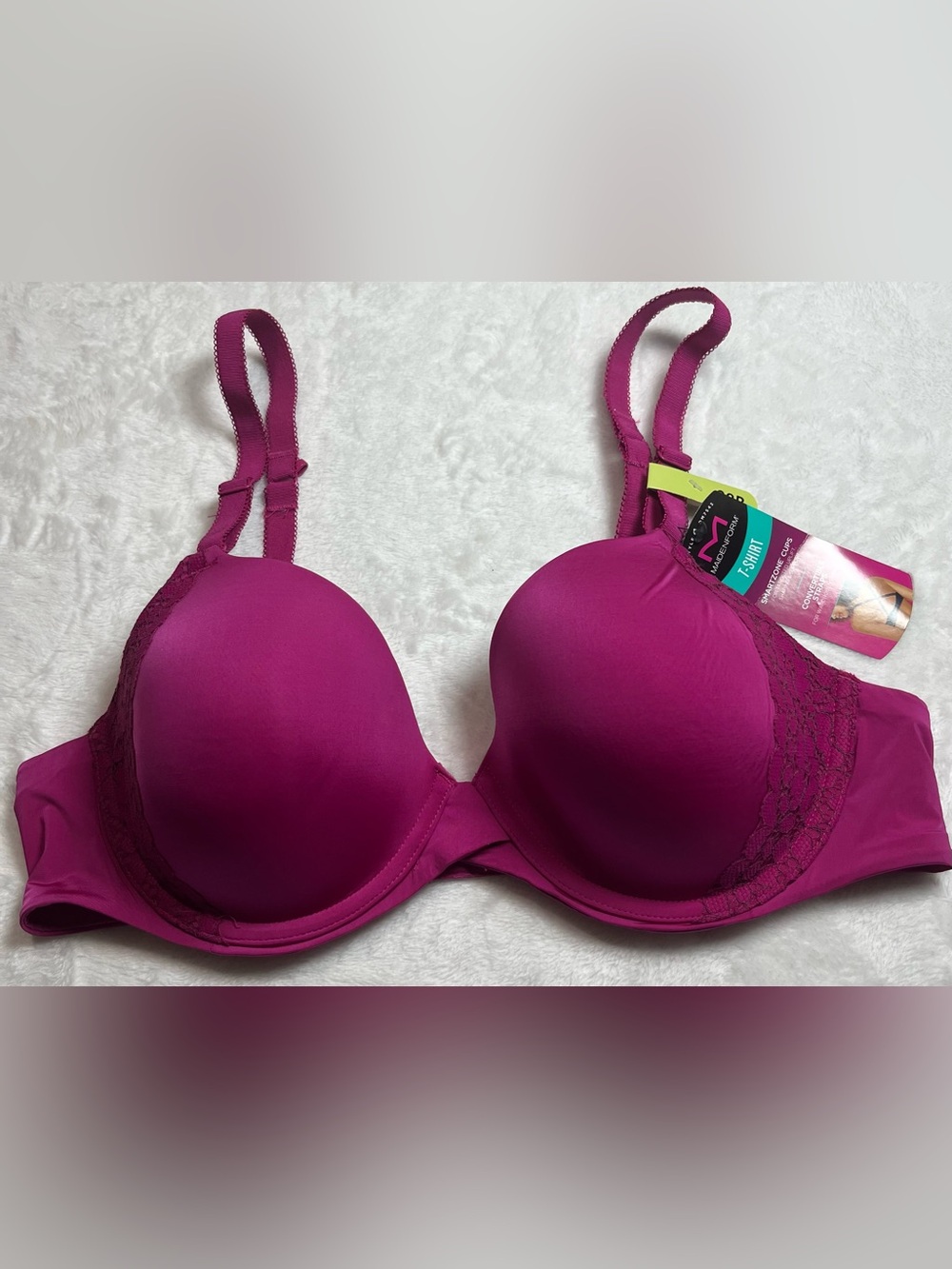 Maidenform Women's T-Shirt Bra Convertible Straps Size 38 B Pink